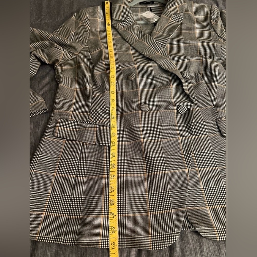 Lane Bryant Double Breasted Plaid Blazer in Bastille Plaid Sz 18 NWT Office Wear - Picture 10 of 11